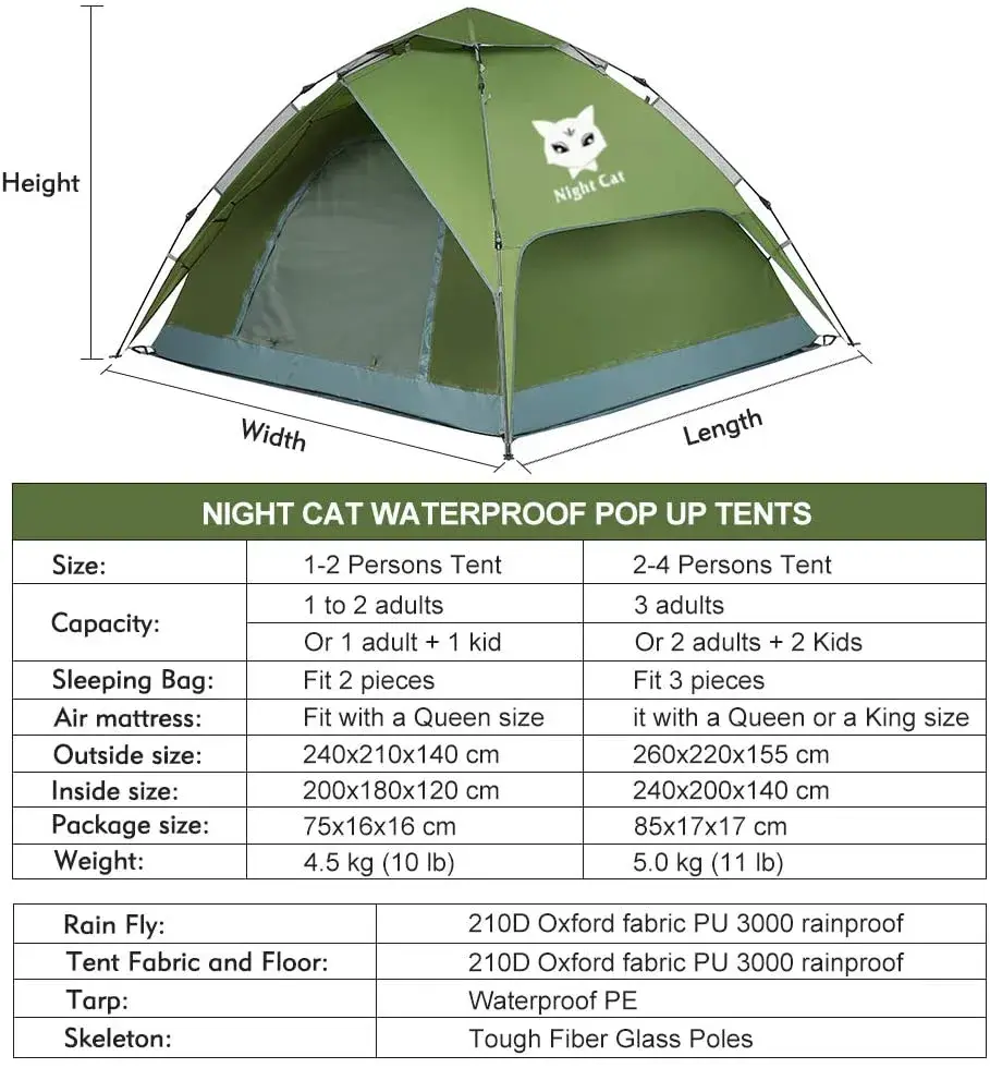 Best Camping Tent Manufacturers by Night Cat 10