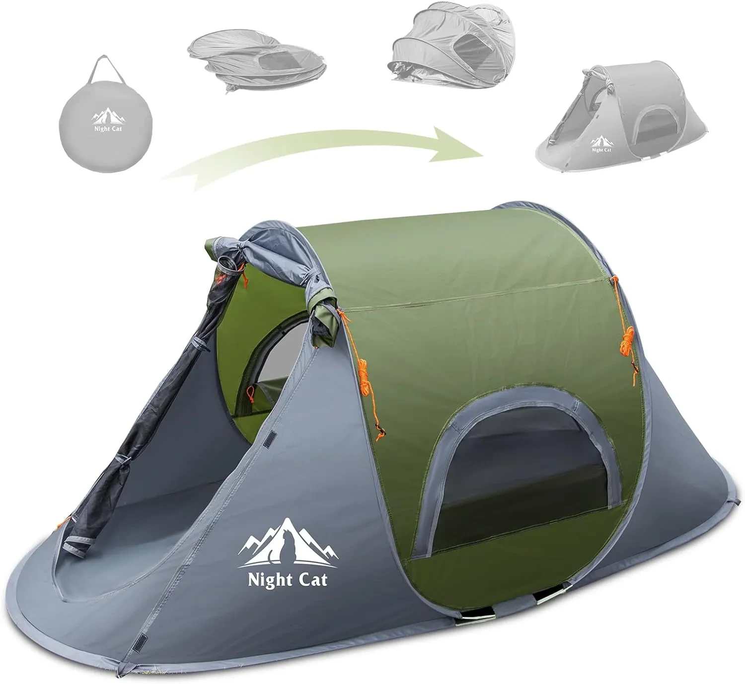 Night Cat Pop-up Camping Zelt: 1 Person Zelt wasserdichtes Sofort einfach Setup Outdoor Zelt 1