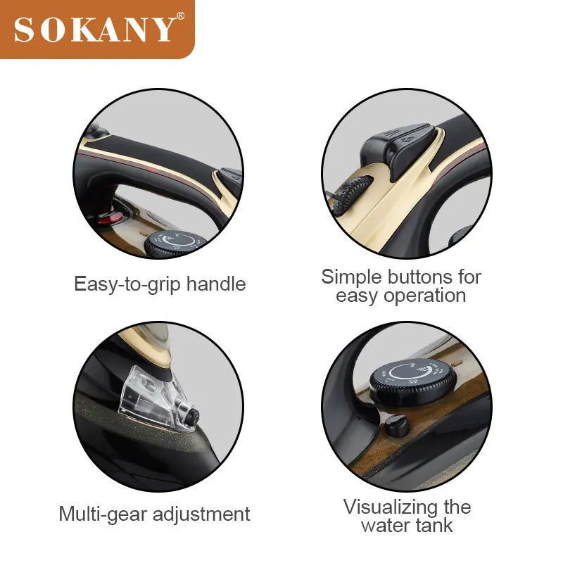 Irons Manufacturers Ceramic Soleplate by SOKANY 4