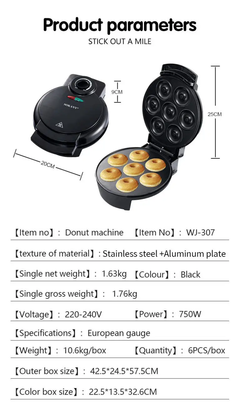 SOKANY Mini Donut Maker 50/60Hz Mini Donut Makercompany 5