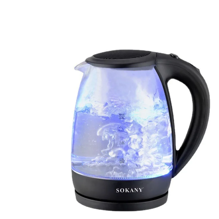 SOKANY SK-601 Glass Kettle with 2000W Power and 2.0L Capacity 1
