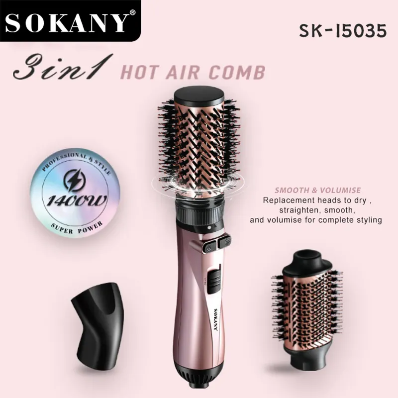 SOKANY Multi Head Hot Wind Comb EXW Yiwufactory 2