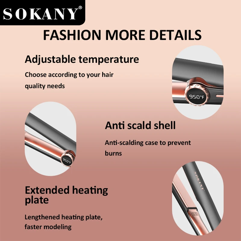 Hair Straightener Supplier EXW Yiwu by SOKANY 4