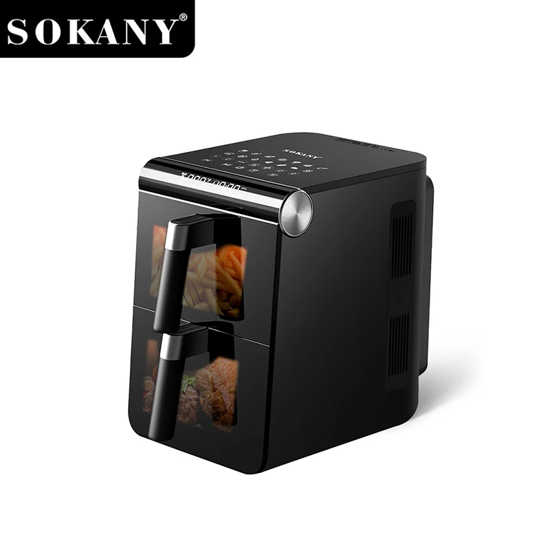 Friteuse à air numérique SK-10084 5,5 litres + 5,5 L avec 280 téflon à base d'huile 1