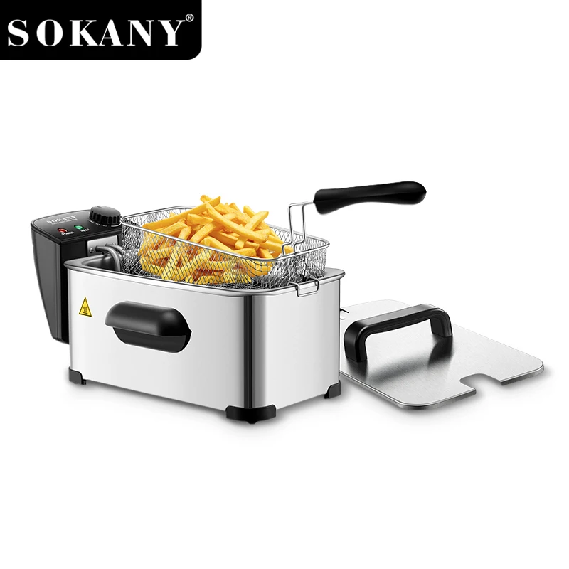 SOKANY SK-10075 Stainless Steel Electric Deep Fryer with Precise Temperature Control 1
