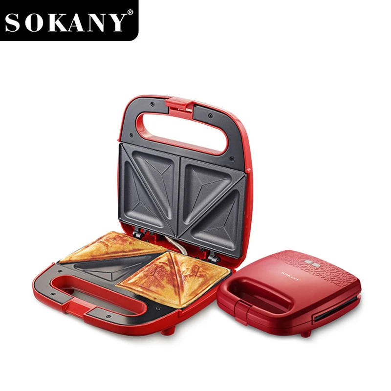 SOKANY  SK-08051 750W Sandwich Maker with Non - stick Coating and Heat - resistant Plastic Body 1