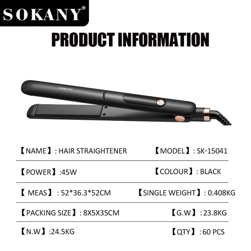 Mini Hair Straightener by SOKANY 4