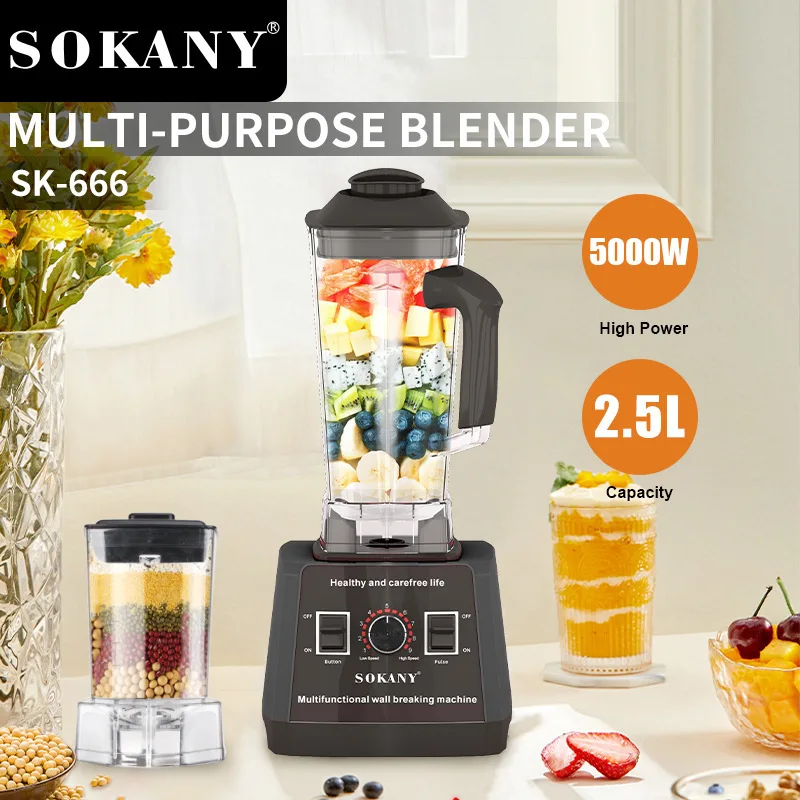 Grinding Blender Ergonomic Grip for Comfortable Handling - - SOKANY 3