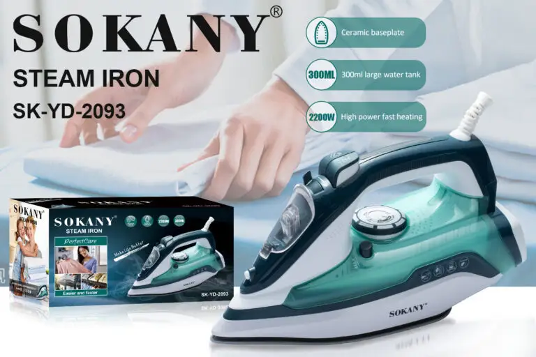 Vertical Steam Iron Ceramic Soleplate by SOKANY 4