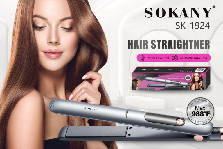 SOKANY SK-1924 Professional Hair Straightener with Copper Ceramic
