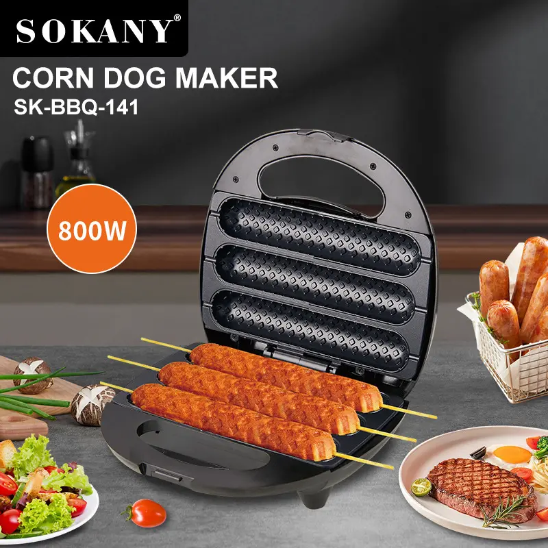 Corn Dog Waffle Maker Makers CE 4