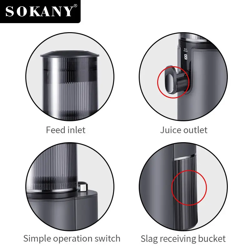 Whole Slow Juicer 44.6×18.6×34.8cm by SOKANY 5