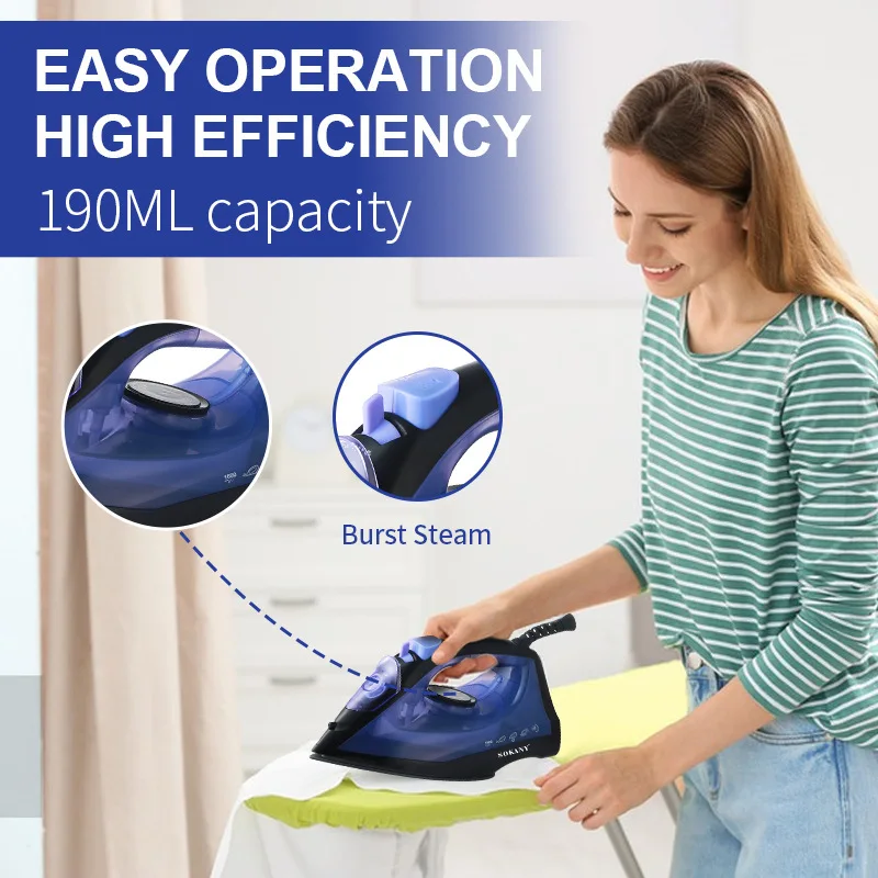 SOKANY Vertical Steam Iron 360-degree Swivel Power Cordwholesaler 4
