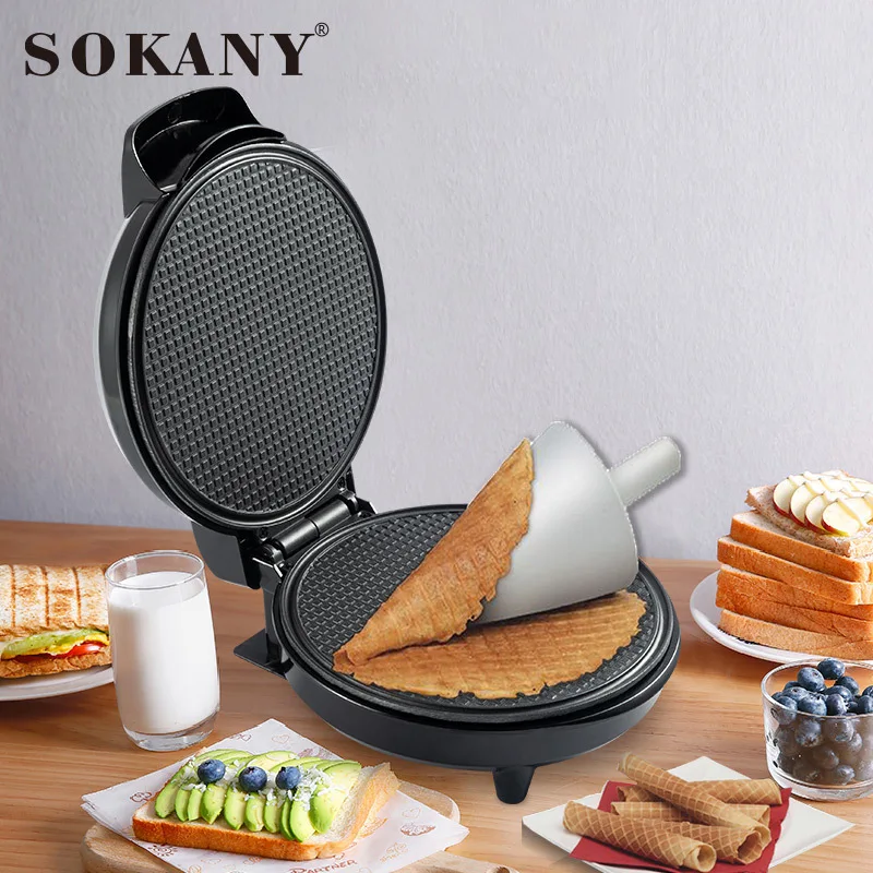 Ice Cream Cone Maker Machine Heat Insulated Handle for Safe Operation by SOKANY 3