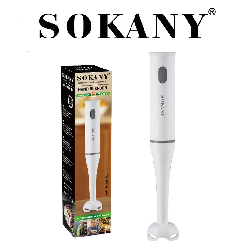 SOKANY SK-1709 Hand Blender with 2-Layer Stainless Steel Blades and 200W Power 1