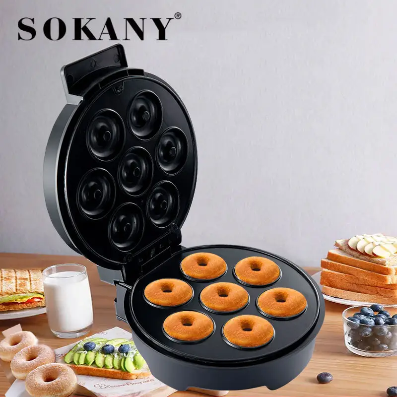 Donut Maker Donut Machine for Sale Non-stick Coating Plate for Easy Cleaning 1000W Supply 6