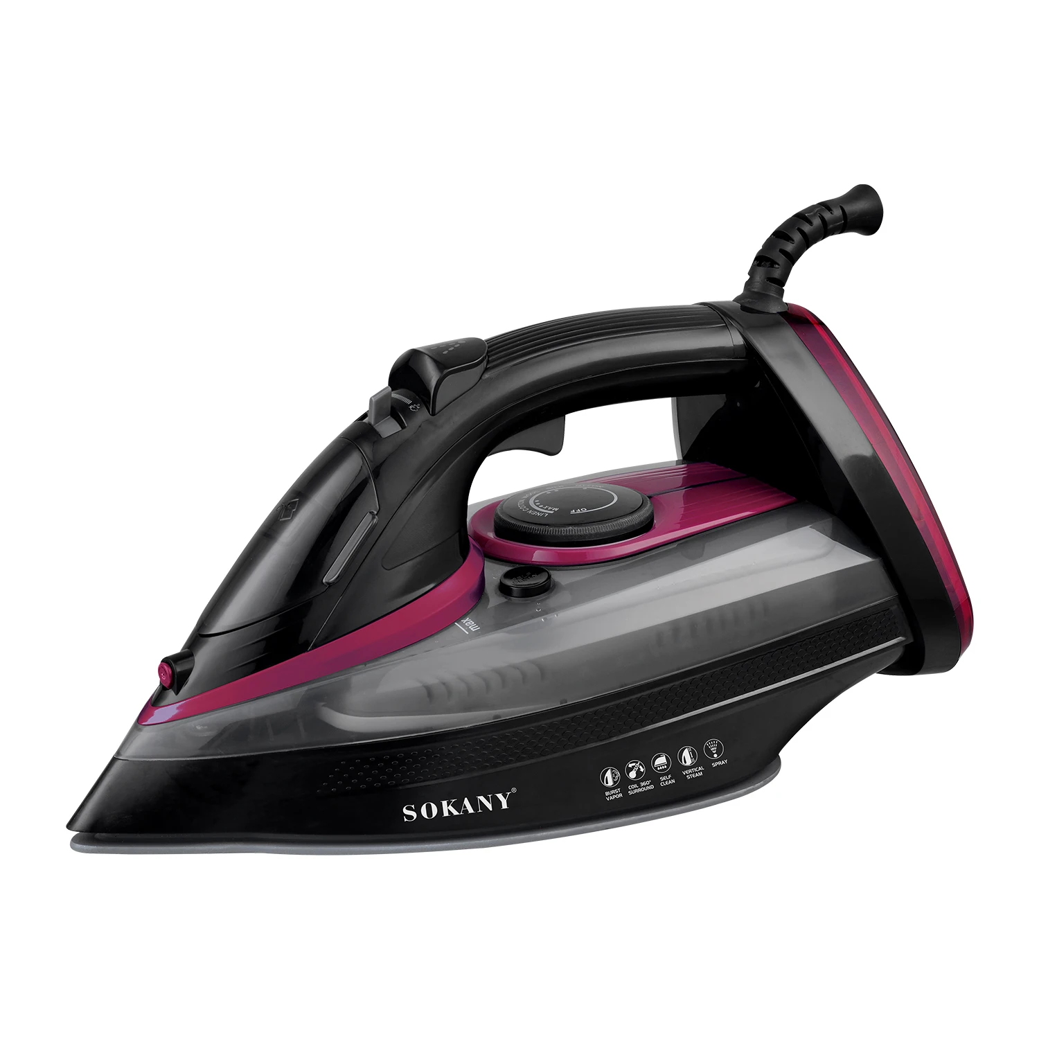 SOKANY SK-11012 Steam Iron with Ceramic Soleplate and 450ml Water Tank 1