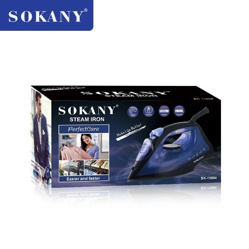 SOKANY Vertical Steam Iron 360-degree Swivel Power Cordwholesaler 7