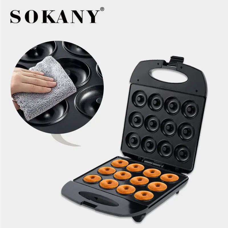 Electric Donut Maker Non-stick Coated Heating for Easy Cleaning ROHSwholesaler 4