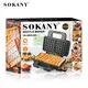 SOKANY Sandwich Maker Manufacturer Heat-resistant Plastic Body for Safe Usefactory 5
