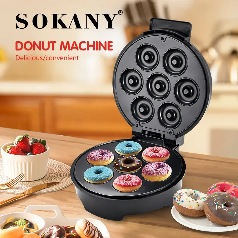 Donut Maker Donut Machine for Sale Non-stick Coating Plate for Easy Cleaning 1000W Supply 2