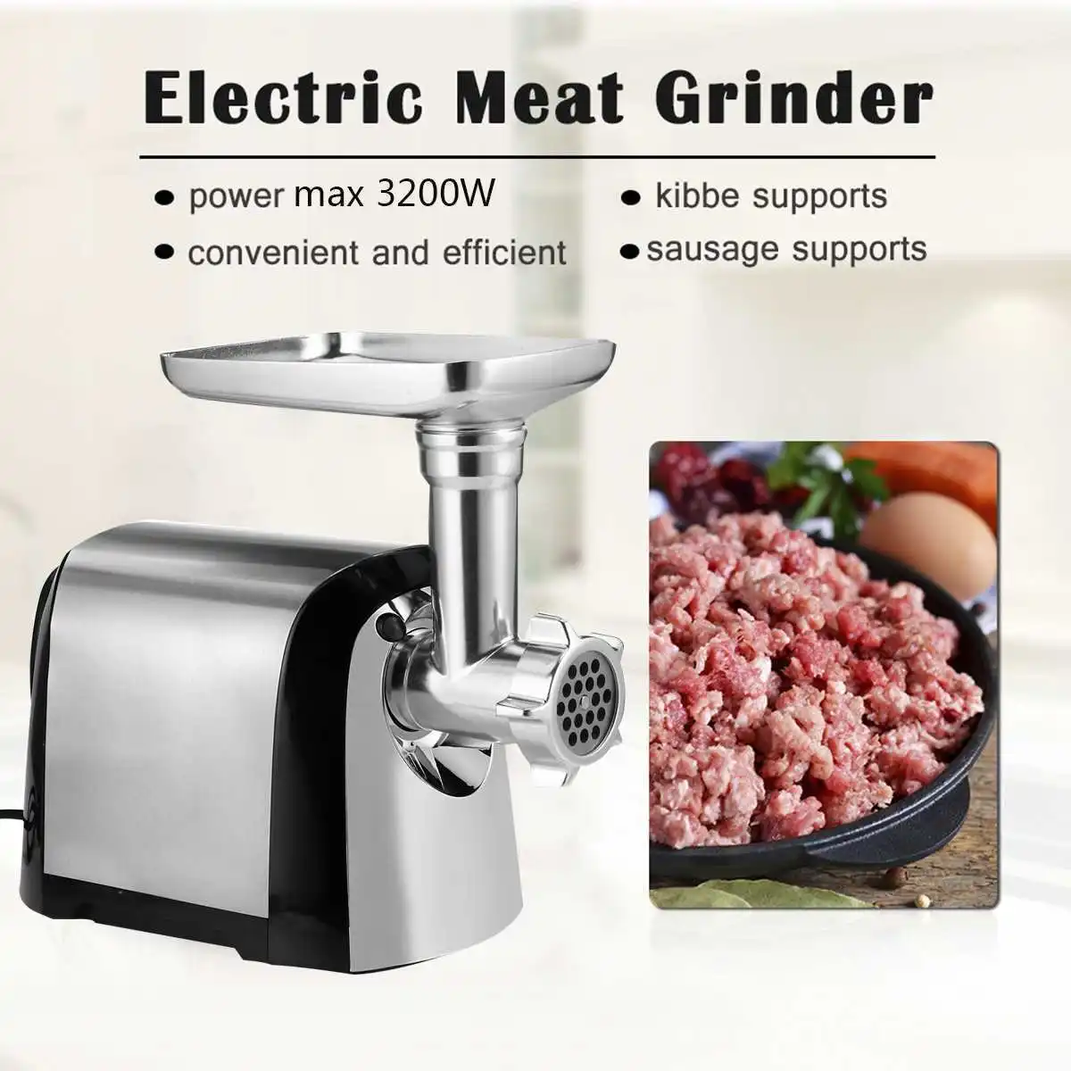 Grinder Wholesale Includes 3 Exchangeable Cutting Plates (sausage Adapter - - SOKANY 5