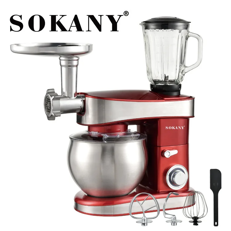 SOKANY SC-213C 3-in-1 Multifunctional Stand Mixer with 6.5L Capacity and 1200W Power 1