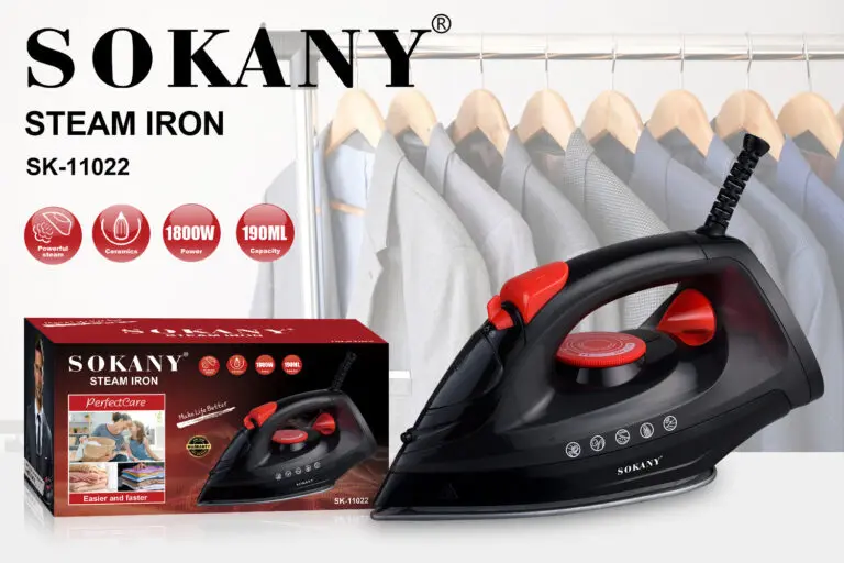 SOKANY SK-11022 steam iron with ceramic soleplate and 190 ml water tank 2