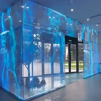 LIONLED Indoor Flexible Transparent LED Display P4-8 For Restaurant Decoration 1