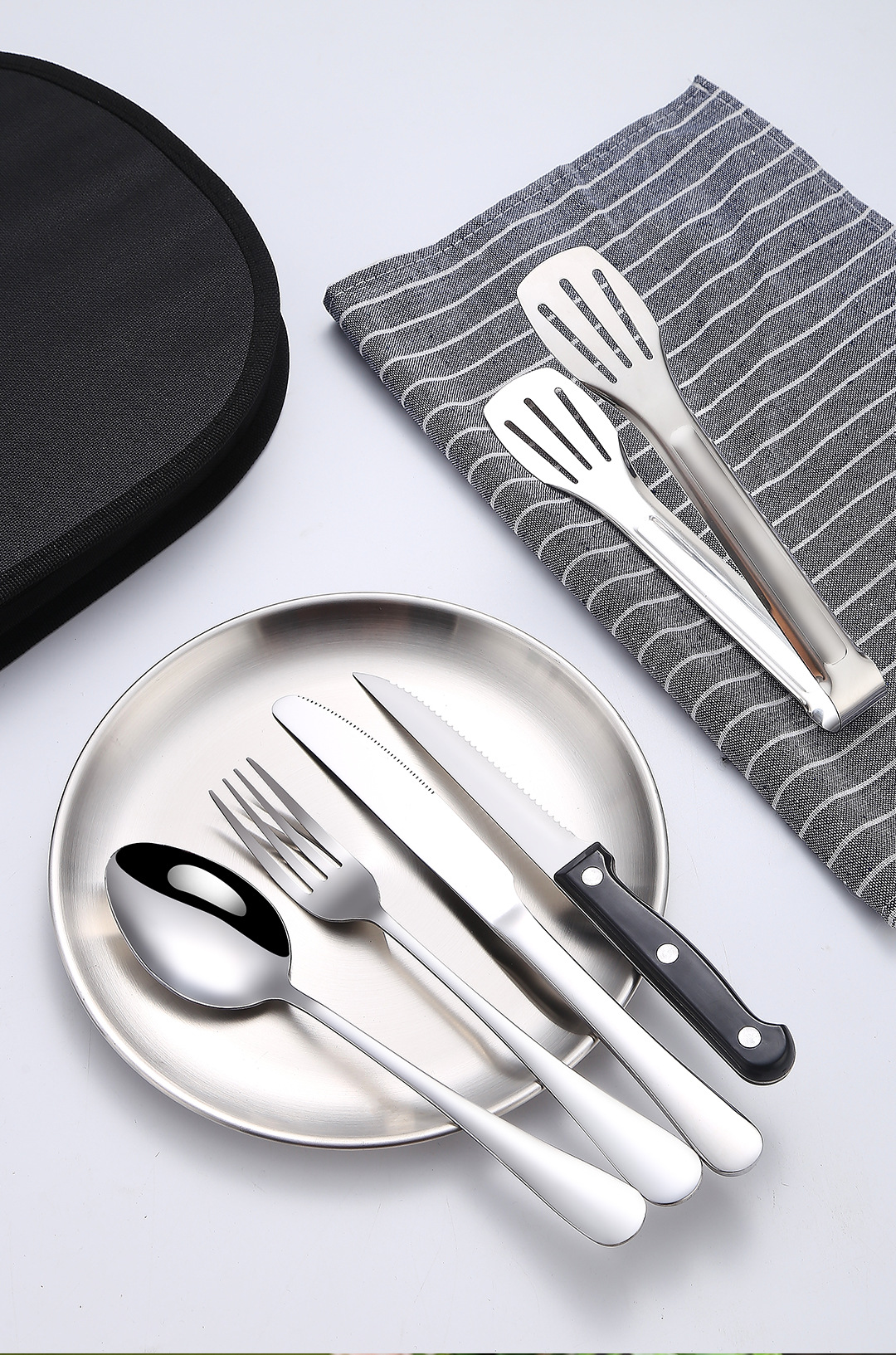 Neoksidebla ŝtala portebla tablotuko kaj subĉiela vojaĝaro 8