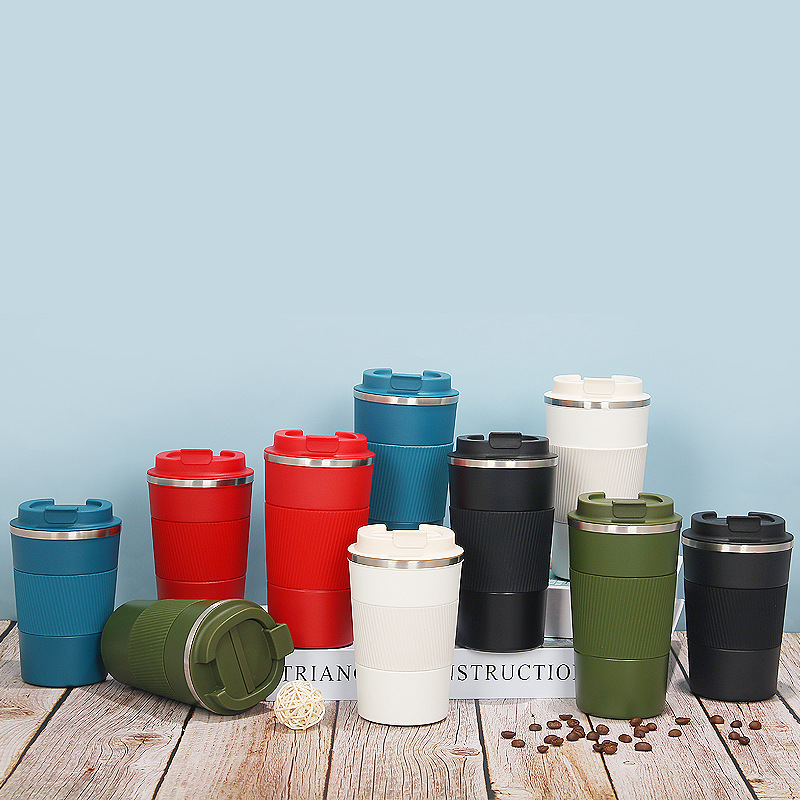 Vakua neoksidebla ŝtala vojaĝpokala fabrikanto kun silikono 9