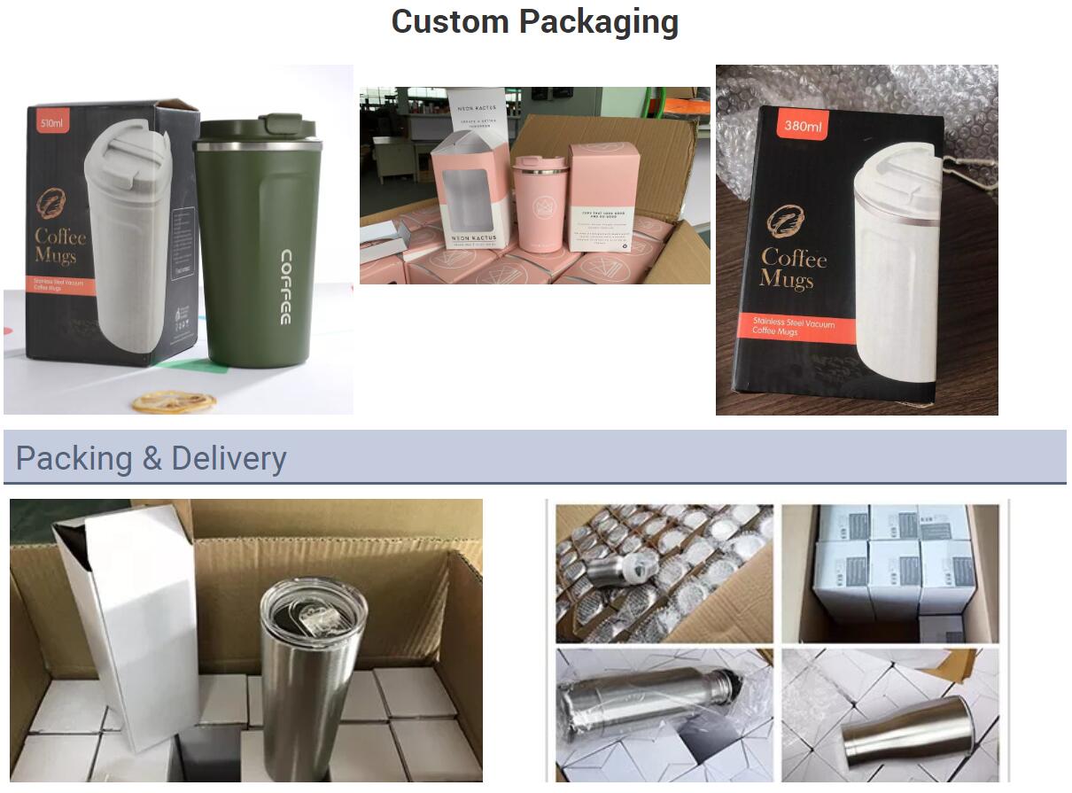 Vakua neoksidebla ŝtala vojaĝpokala fabrikanto kun silikono 19