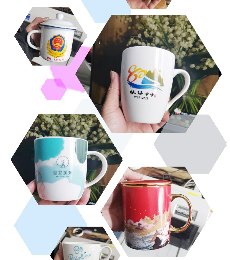 Alta Temperatura Ceramika Pokalo Blanka Sonĝa Pokalo Mug Propra Logo Presi Bakita Floro Bronziga Donaca Pokalo Propra 14