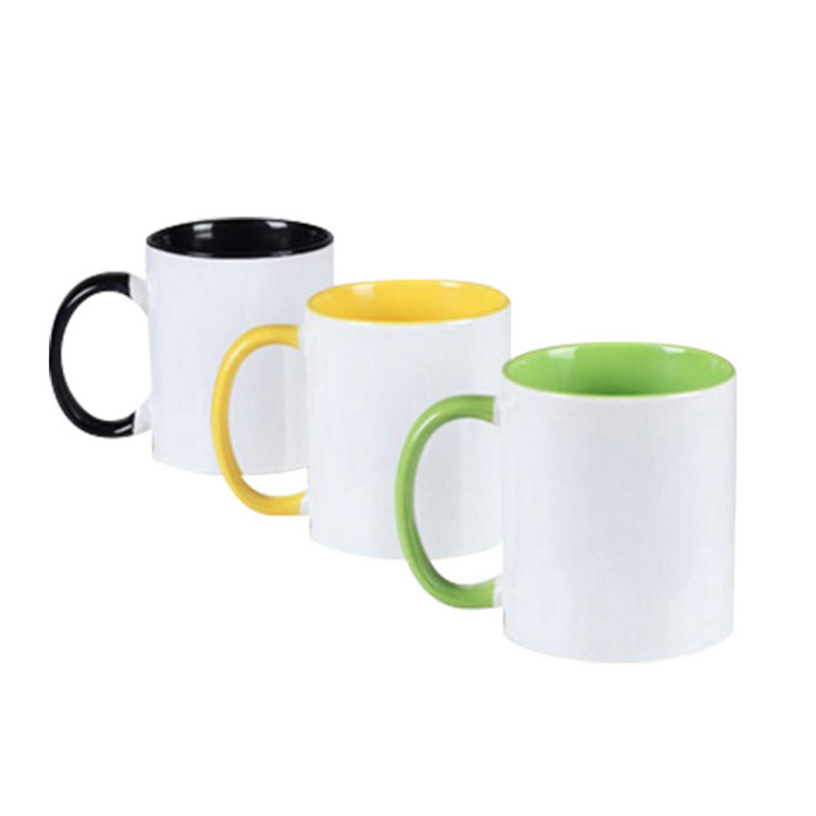 Altkvalita Du Koloro Personigita 11oz Sublimado Malplena Porcelana Koloro Ene de Mug Cup 8