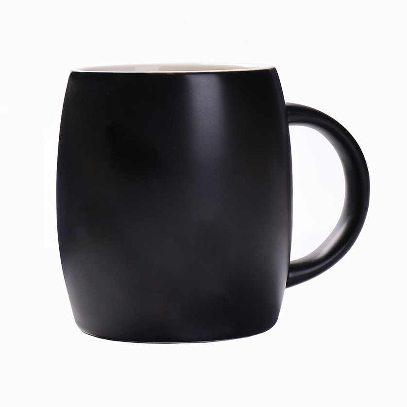 Klasika Dezajno Propra Ceramika Mug -Barela Formo Kafo -Mug kun Tenilo 10