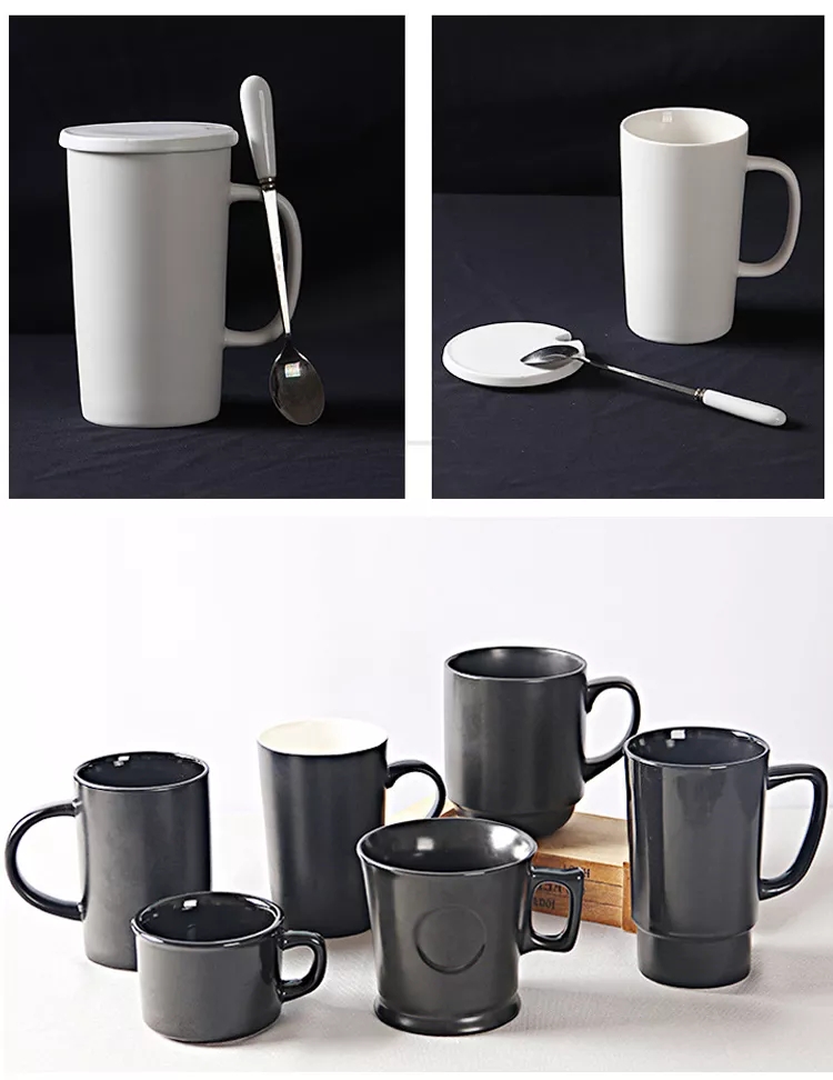 Klasika Dezajno Propra Ceramika Mug -Barela Formo Kafo -Mug kun Tenilo 14