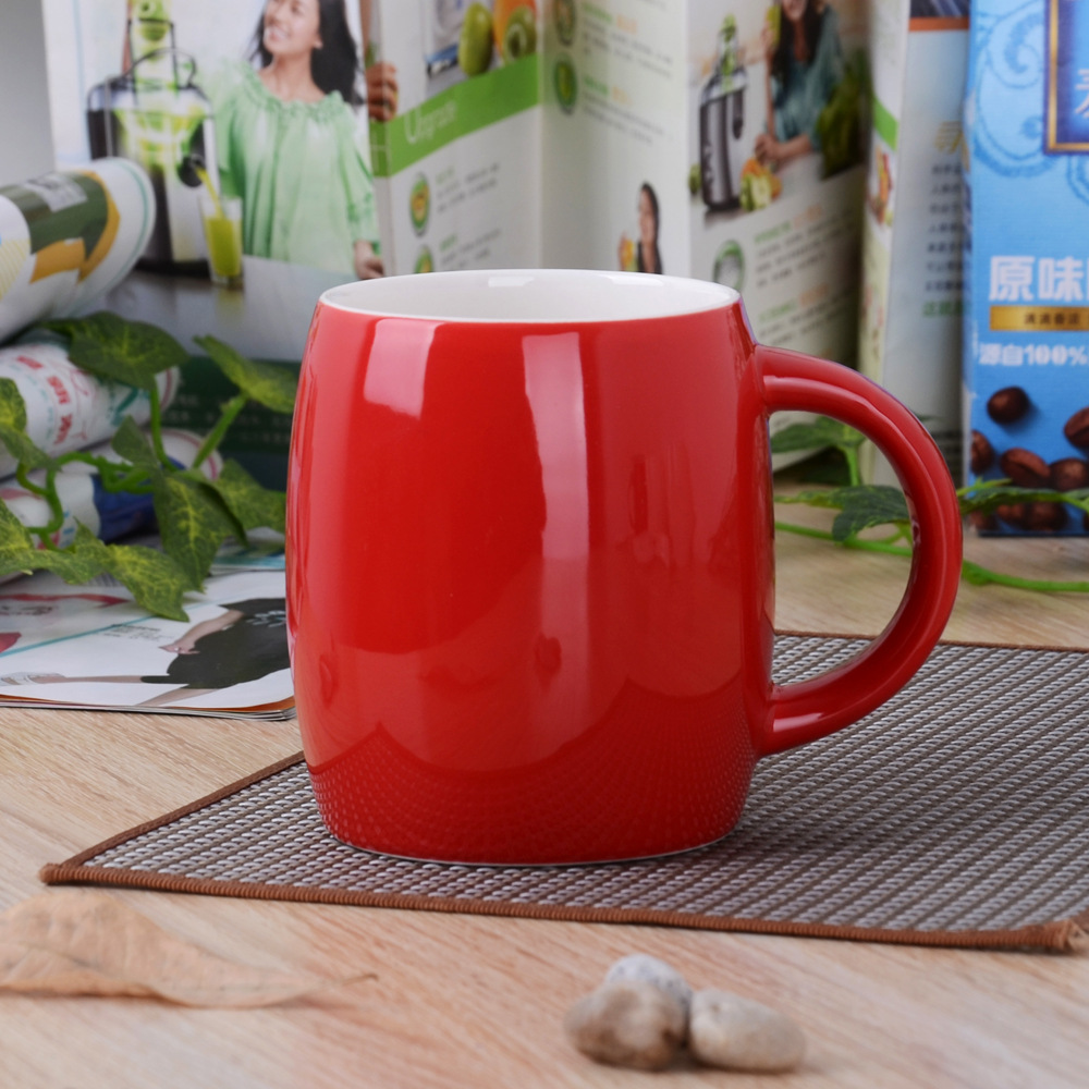 Klasika Dezajno Propra Ceramika Mug -Barela Formo Kafo -Mug kun Tenilo 8
