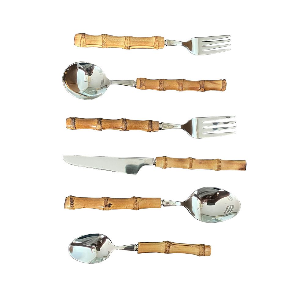 Aĉetu Alibaba 5 -peco bambuaj tranĉaĵoj bambuaj kortegaĵoj fiksitaj tranĉiloj latunaj tranĉaĵoj bambua stilo 8