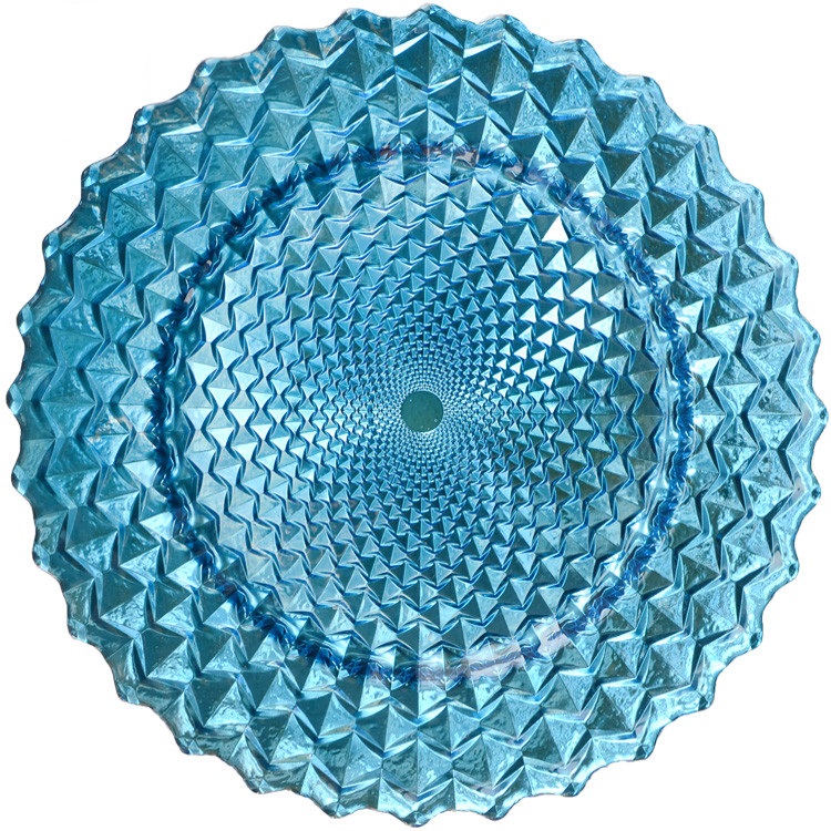 Brilaj enŝovitaj arĝentaj laĉaj ŝarĝaj platoj vitro 9