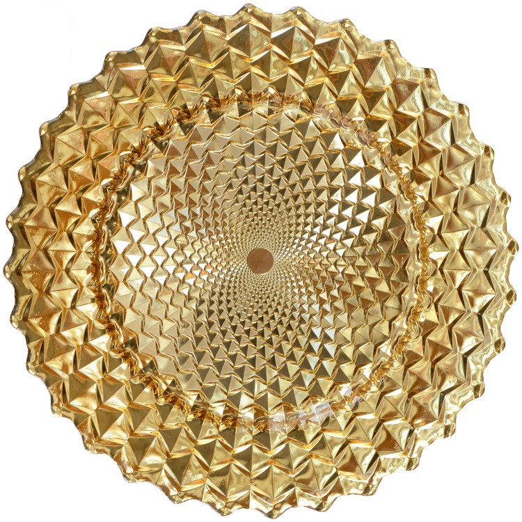 Brilaj enŝovitaj arĝentaj laĉaj ŝarĝaj platoj vitro 8