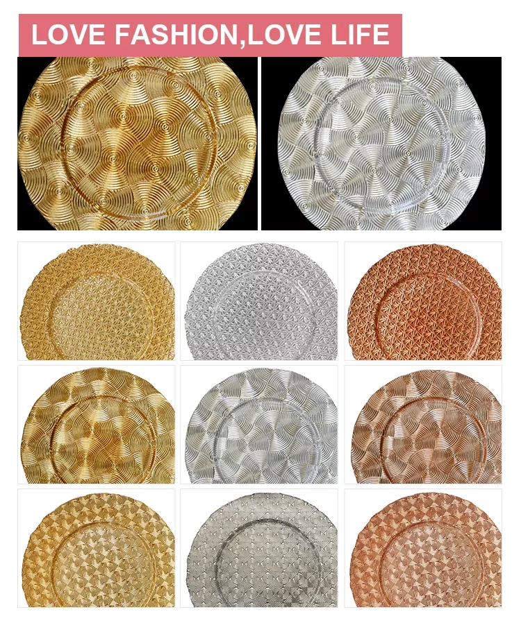 Brilaj enŝovitaj arĝentaj laĉaj ŝarĝaj platoj vitro 14