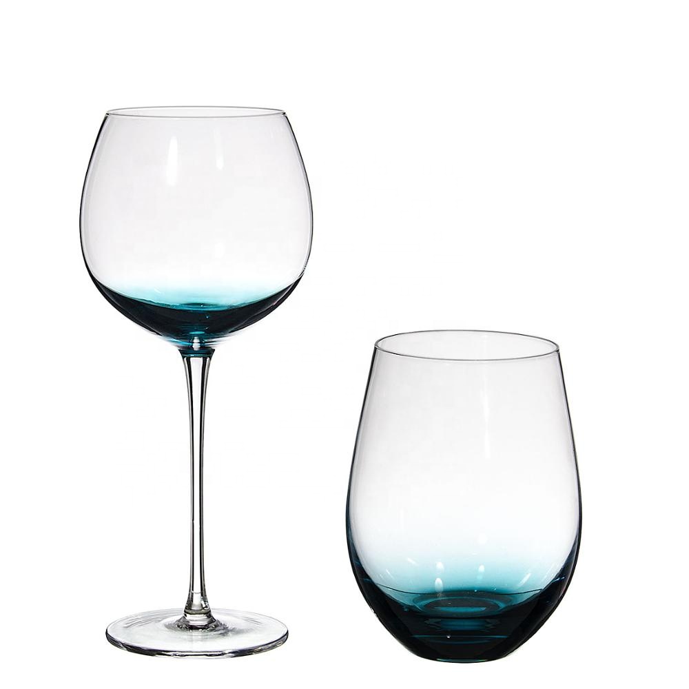 Longa tigo granda vino glaso personigita plumbo senpaga kristala vino glaso 9