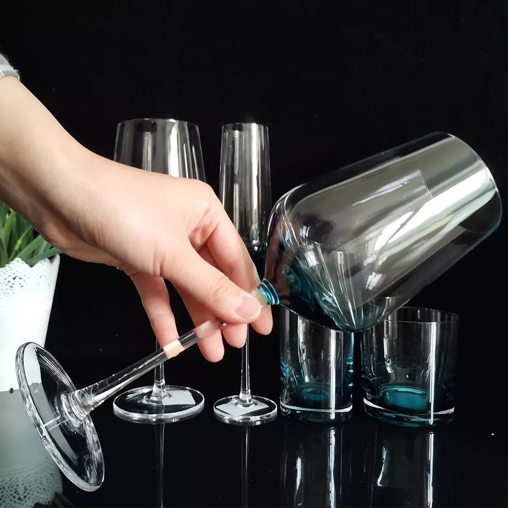 Longa tigo granda vino glaso personigita plumbo senpaga kristala vino glaso 8