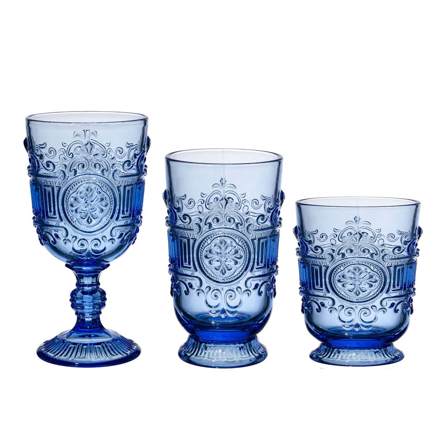 Feito feito à mão Pressionada personalizada elegante e elegante e relevo de vidro colorido de vidro colorido de vidro de vinho1 4