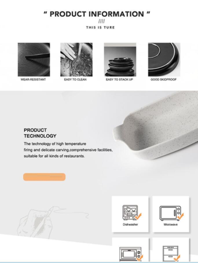 Pograndaj Ceramikaj Porcelanaj Platoj Vespermanĝoj Aranĝu Japana Stilo Blanka kaj Nigra 13