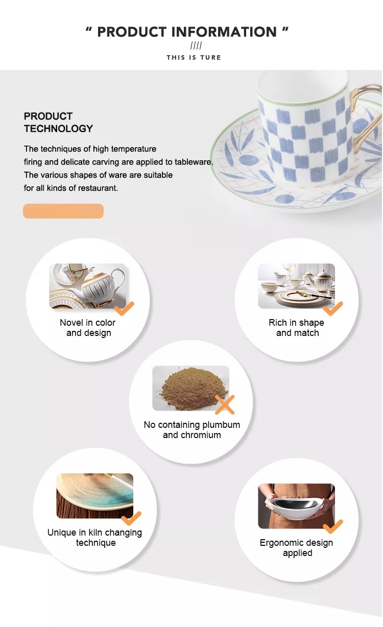 High-end wedding decoration ceramics, coffee server dishes and bone china espresso cups 10