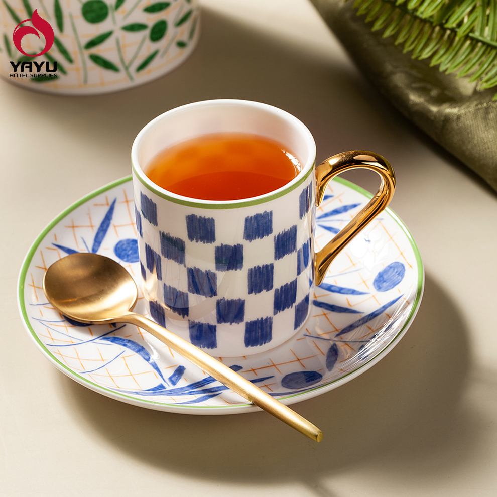 High-end wedding decoration ceramics, coffee server dishes and bone china espresso cups 5