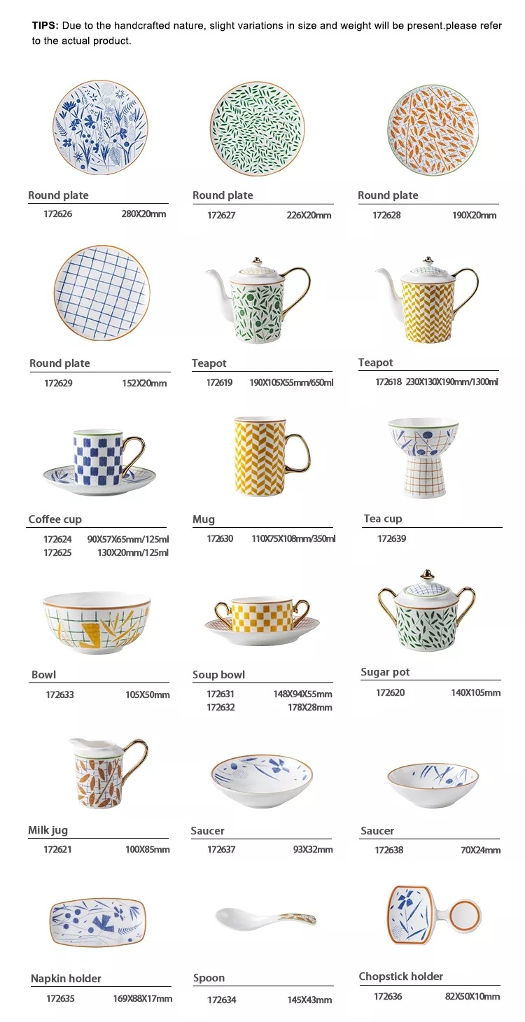 High-end wedding decoration ceramics, coffee server dishes and bone china espresso cups 11