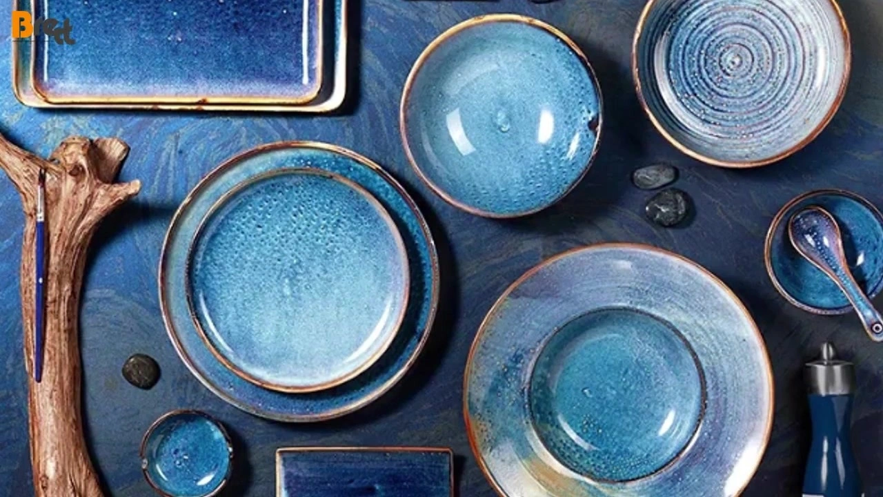 Unique European retail market spot ring ceramics for round steak dinner plates 1