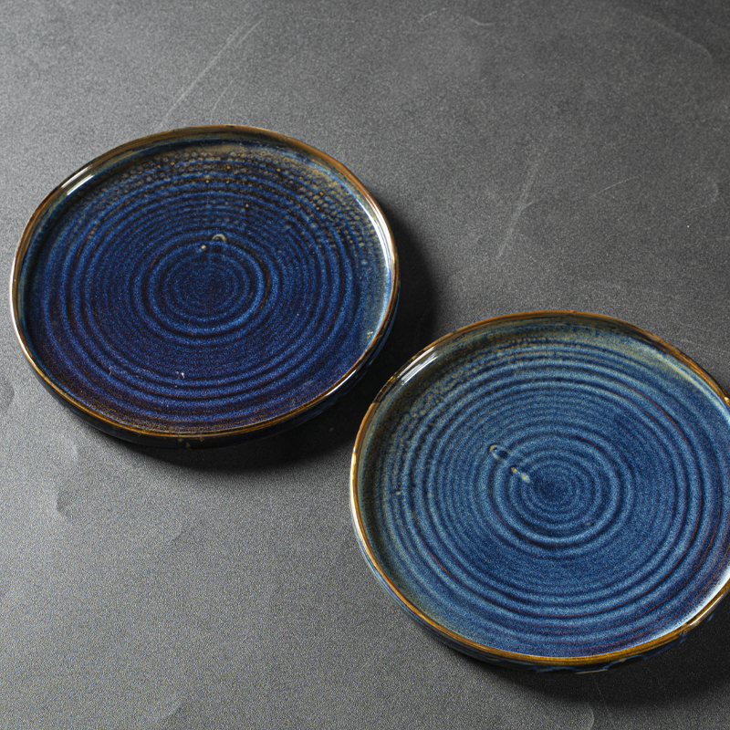 Unique European retail market spot ring ceramics for round steak dinner plates 8